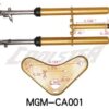 A set of Front Fork 210/213A (FO-9) (MGM-CA001) brake levers incorporating a bracket for a motorcycle.