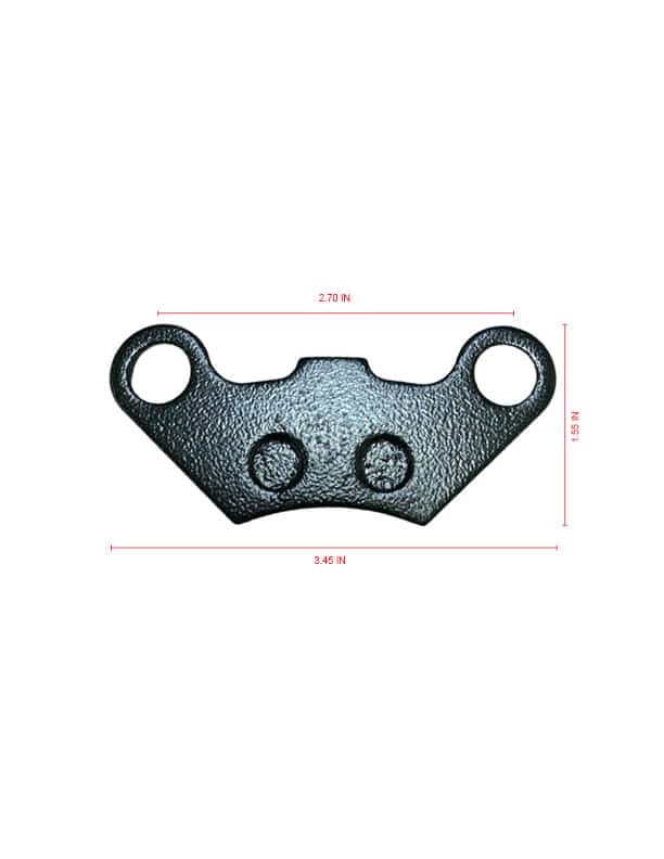 Two black Brake Pad for ATV (DBS-1A) (ZDL-EB006) isolated on a white background.