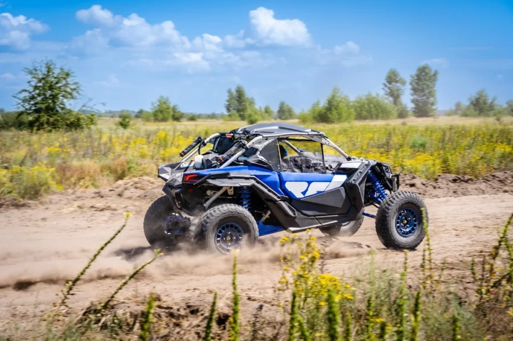 UTV on a dusty trail