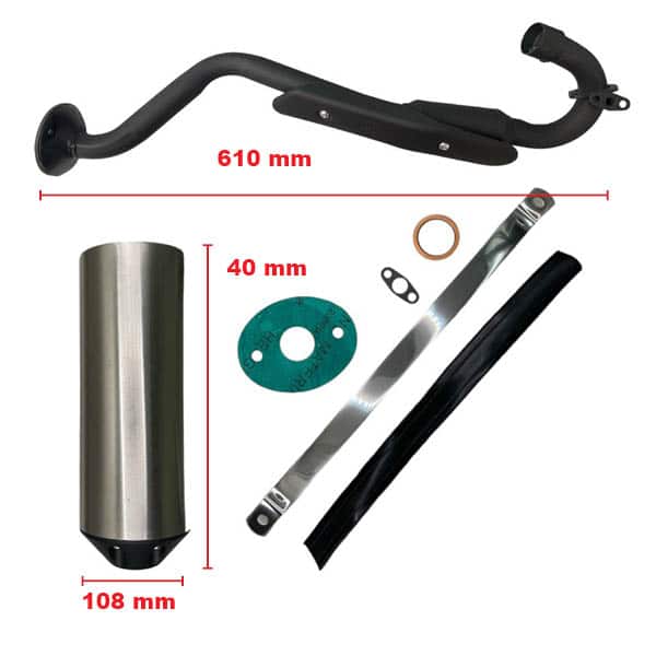 Complete Muffler and Exhaust Assembly for 200cc ATV (MU-4)