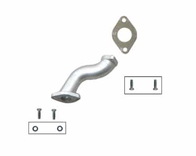 A stainless steel Intake Manifold ZJ66 (IN-6) (MGM-WA004) with a bolt and nut.