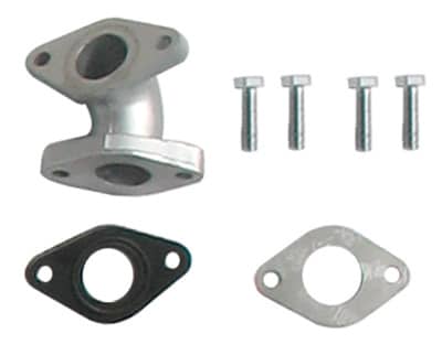 A set of Intake Manifold ZJ17 (IN-11) (MGM-WQ001) pipe fittings and bolts on a white background, perfect for an intake manifold.