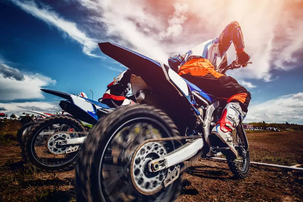 Nice view of dirt bikes