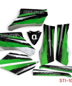 OEM Coolster Body Shell Decal Stickers in Green for 125cc ATV 3125B - STI-10-BZB-EA047