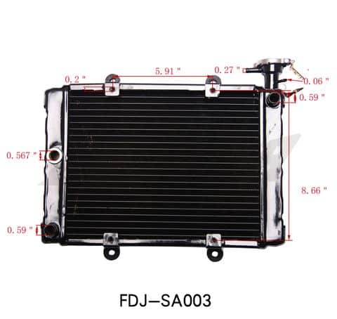 Motorcycle Radiator: Radiator 6250 DBL (RAD-2) (FDJ-SA003)