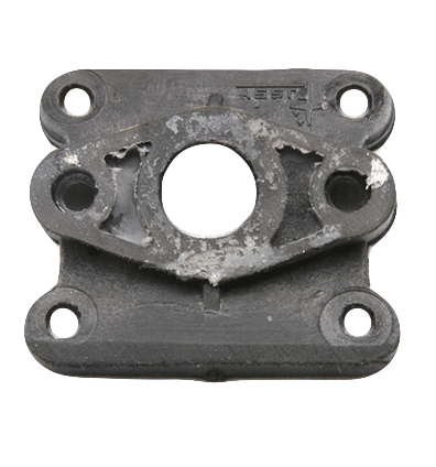 A black metal plate with Intake Manifold for 2-stroke (IN-1) (LCJ-E008) holes.