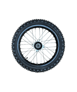 A Front Wheel for QG-214 / QG-214-S-2 / QG-214-FC 125cc Dirt Bike (WHF-13) (MGM-AQ003) on a white background.