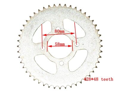 TEETH REAR SPROCKET 428#48(58mm PITCH-ROW