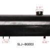 A black Gas Tank 6250 (GT-16) (SLJ-BG003) with measurements.