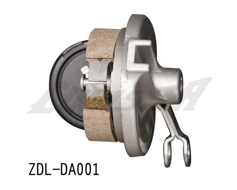 A diagram depicting the dimensions of a Front/Rear Brake Shoe 210/213 (BSFR-3) (ZDL-DA001) featuring a drum-like brake hub.