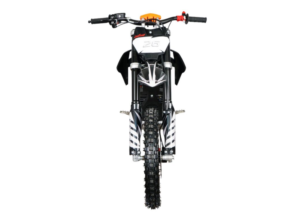 E-1200 - Black on Black Plastics Front View