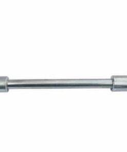 A stainless steel Front Axle for Dirt Bike QG214XR-2 (AXF-19) (MGM-MQA06) on a white background.