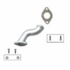 A stainless steel Intake Manifold ZJ66 (IN-6) (MGM-WA004) with a bolt and nut.