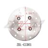 A diagram showing the dimensions of a Front Disc Brake 6110A:110mm (ZDL-cc001) used in a disc brake system.