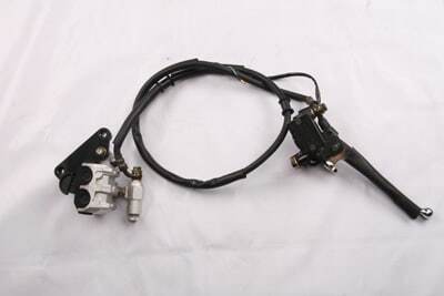 A Front Oil Brake for Scooter F6 (ZDL-FF004) brake cable assembly on a white surface.