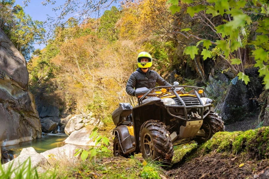 Close up of an atv