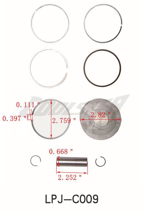 PISTON 172MM/250CC (LPJ-C009)
