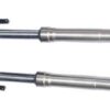 A pair of Front Suspension 214X-W-125:610mm (MGM-CC010) brake levers mounted on a fork.