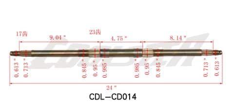 REAR AXLE ATV 3050C COMPLETE SET (AXR-36) (CDL-CD014)