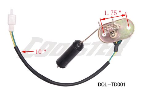 A wiring diagram for a Gas Tank Sensor 6250 (GTSE-3) (DQL-TD001) ignition switch with gauge and meter indications.