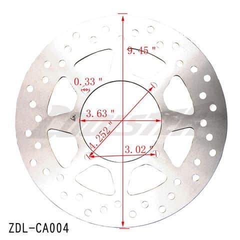 A Front Disc Brake 216:240mm (ZDL-CA004) rotor.