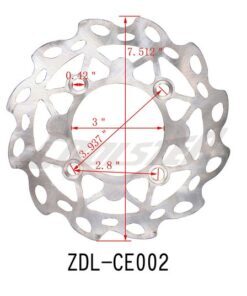 REAR DISC BRAKE 214 (BDFR-7) 190mm (ZDL-CE002)