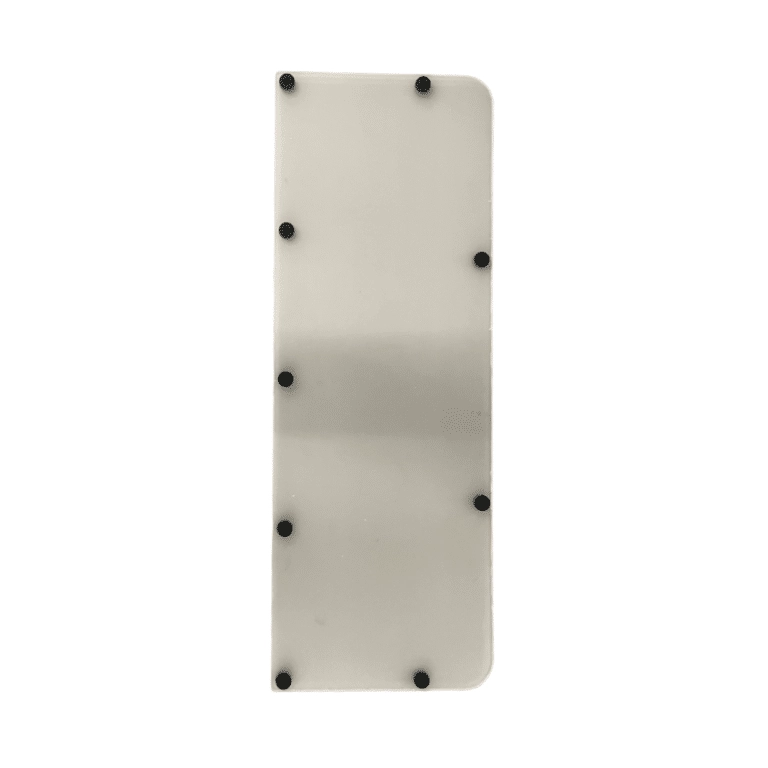 A white plastic Windshield for 6125A (WIS-1) with black holes on it.