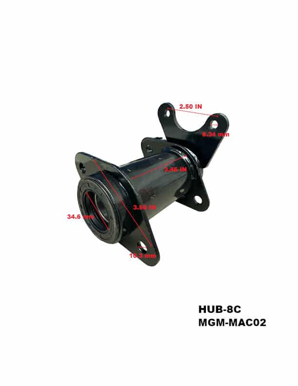 ATV-3125XR-8 - MGM-MAC02 (HUB-8C) - REAR AXLE HUB-DIMENSIONS