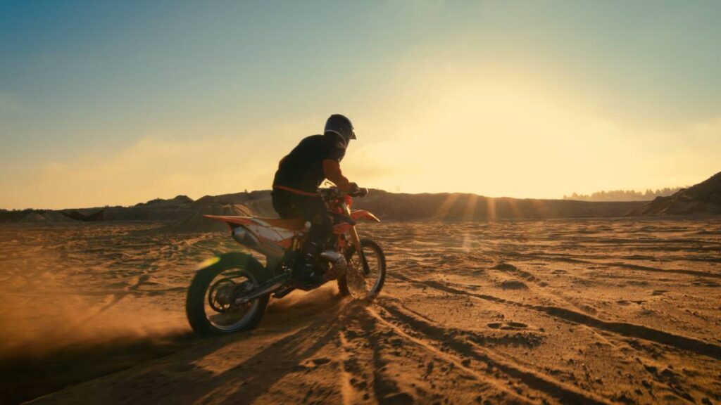 person riding a dirt bike 