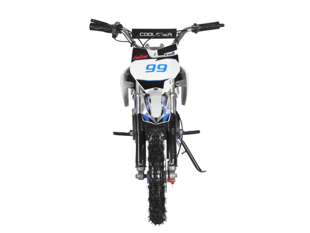 E-500 Electric Dirt Bike Blue Front View