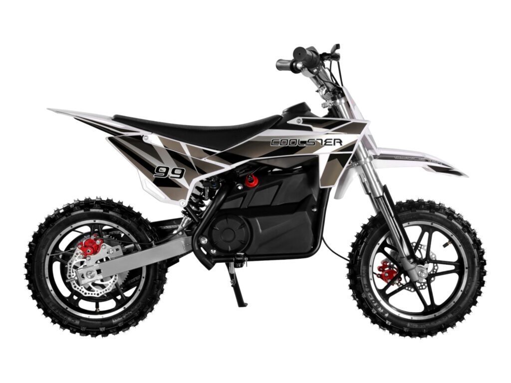 E-500 Electric Dirt Bike Grey Right Side View