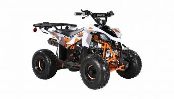 A Yellow and White ATV from Coolster's inventory of 110CC ATVs