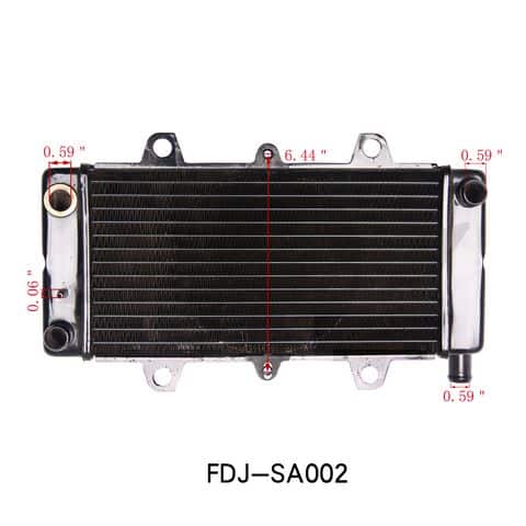 An image of a Radiator 3300 (FDJ-SA002) motorcycle radiator.