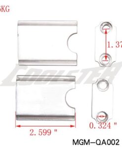 A set of Handle Bracket 214 (HBB-9) (MGM-QA002) for a motorcycle fork.