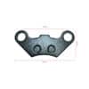 Brake pad for ATV 3050 SERIES / 3125 SERIES / 3200S / 3200U (DBS-1A) (ZDL-EB006) with dimensions labeled: 2.70 inches height and 3.45 inches width, isolated on a white background.