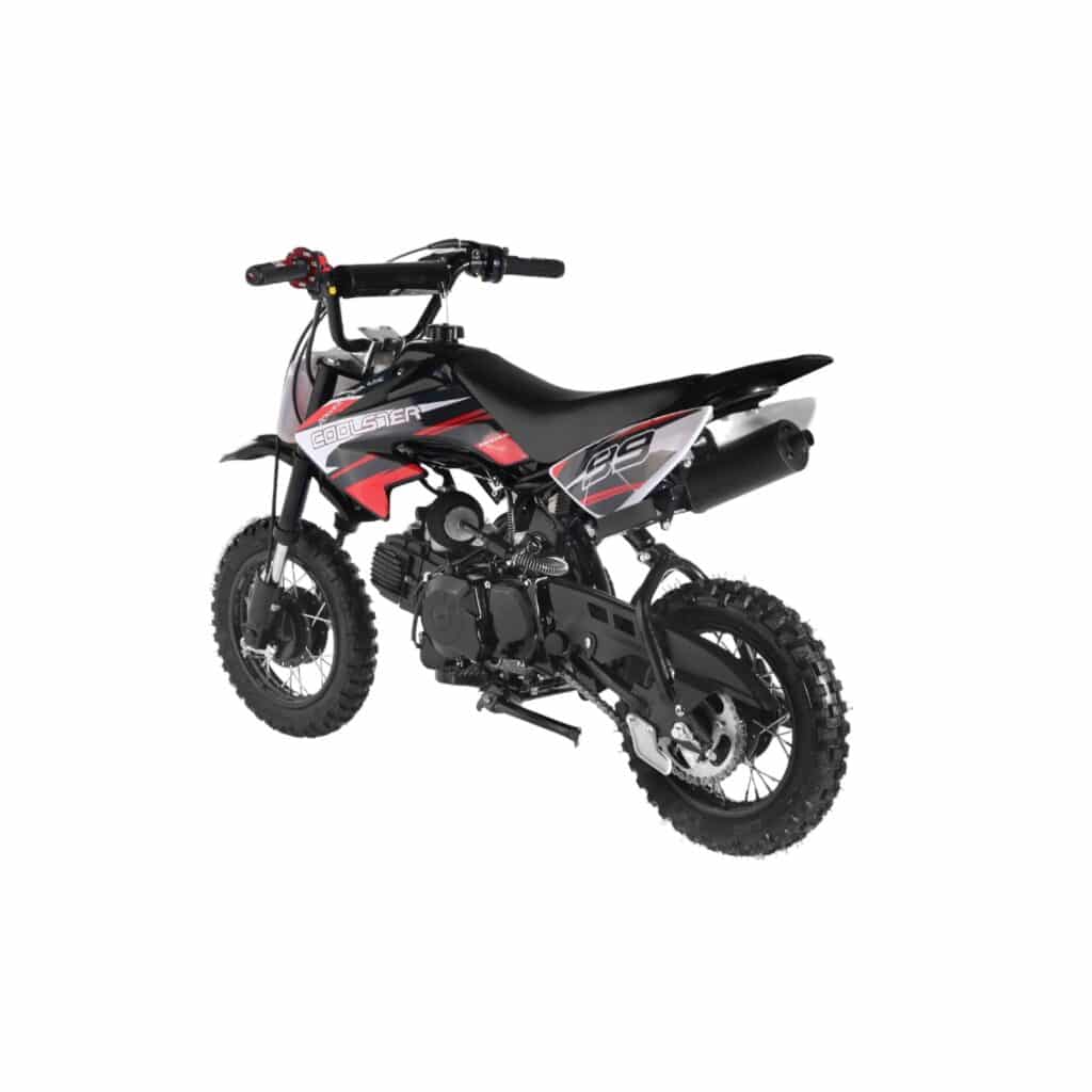 Coolster 125cc QG-213 Dirt Bike Black Rear Left Quarter View