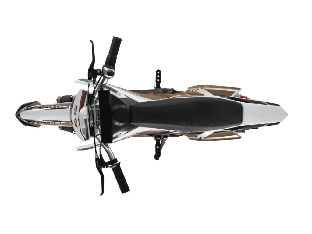 E-500 Electric Dirt Bike Grey Aerial View