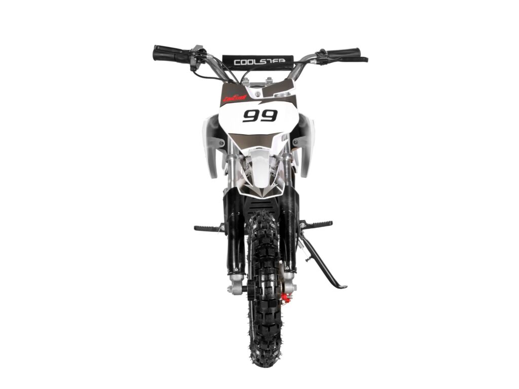 E-500 Electric Dirt Bike Grey Front View