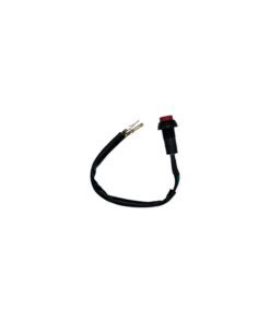 Isolated image of an electrical wire with a Kill Switch for 6125 125cc Go Kart (SW-6C/SW-18) (DQL-FE008) and male spade connectors.