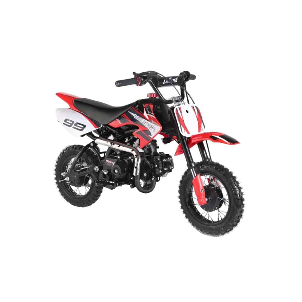 Coolster 125cc QG-213 Dirt Bike Red Front Right Quarter View