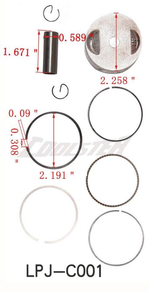 PISTON GY6-157QMJ/150CC (PI-150) (LPJ-C001)