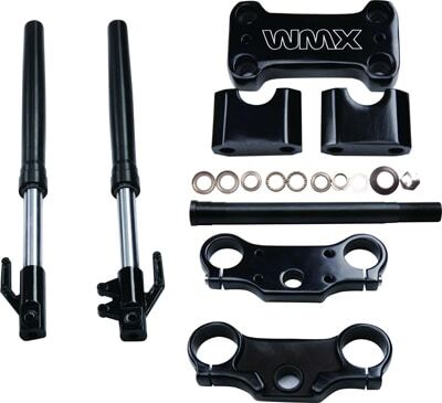 A set of Front Fork M-125 (MGM-CA006) brackets for a motorcycle.