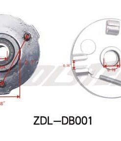 A diagram highlighting the Front-Left Brake Shoe Assembly 3125B (BSFL-8) (ZDL-DB001) of the zdl - d0001.