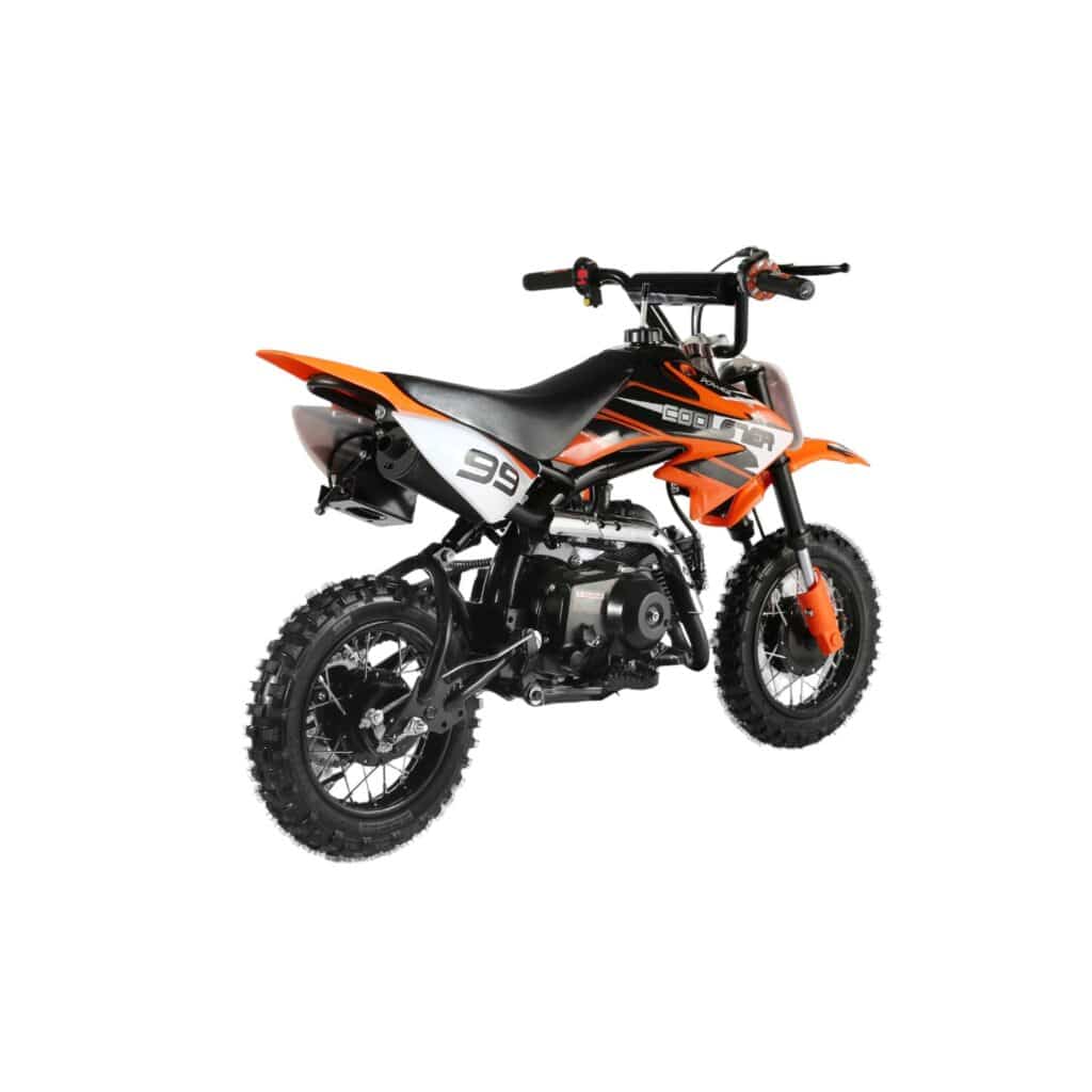 Coolster 125cc QG-213 Dirt Bike Orange Rear Right Quarter View