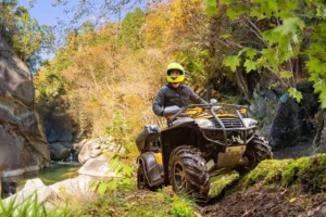 Close up of an atv
