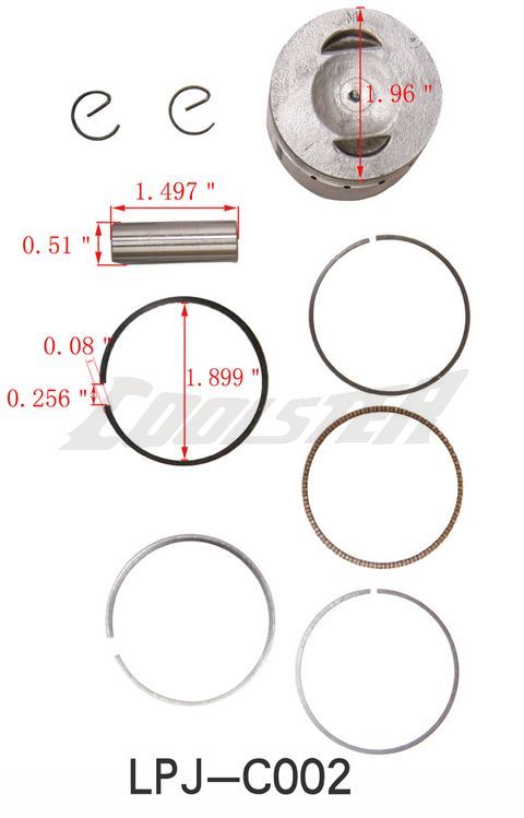 PISTON GY6-150QMB/110CC (LPJ-C002)
