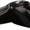 A black Gas Tank 3250A (SLJ-BA005) for a motorcycle made of plastic.