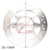 A motorcycle Front Disc Brake 216:240mm (ZDL-CA004) rotor.