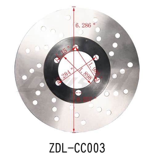 A Front Disc Brake 6250DBL:155mm (ZDL-cc003) rotor for a motorcycle.