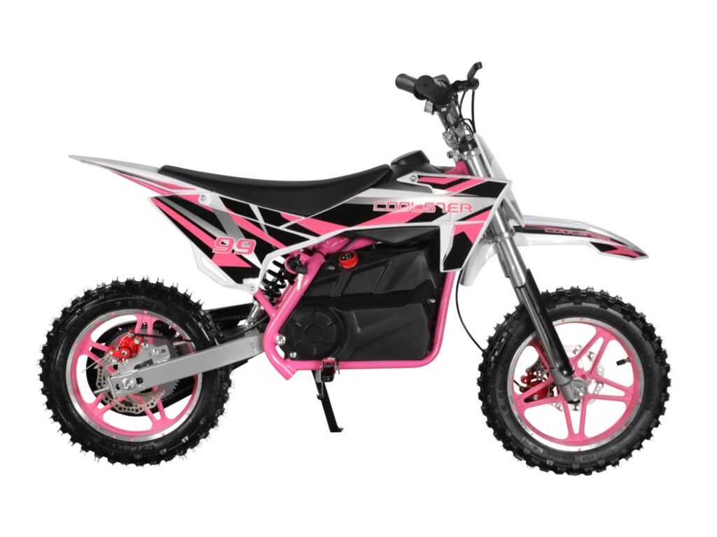 E-500 Electric Dirt Bike Pink Right Side View